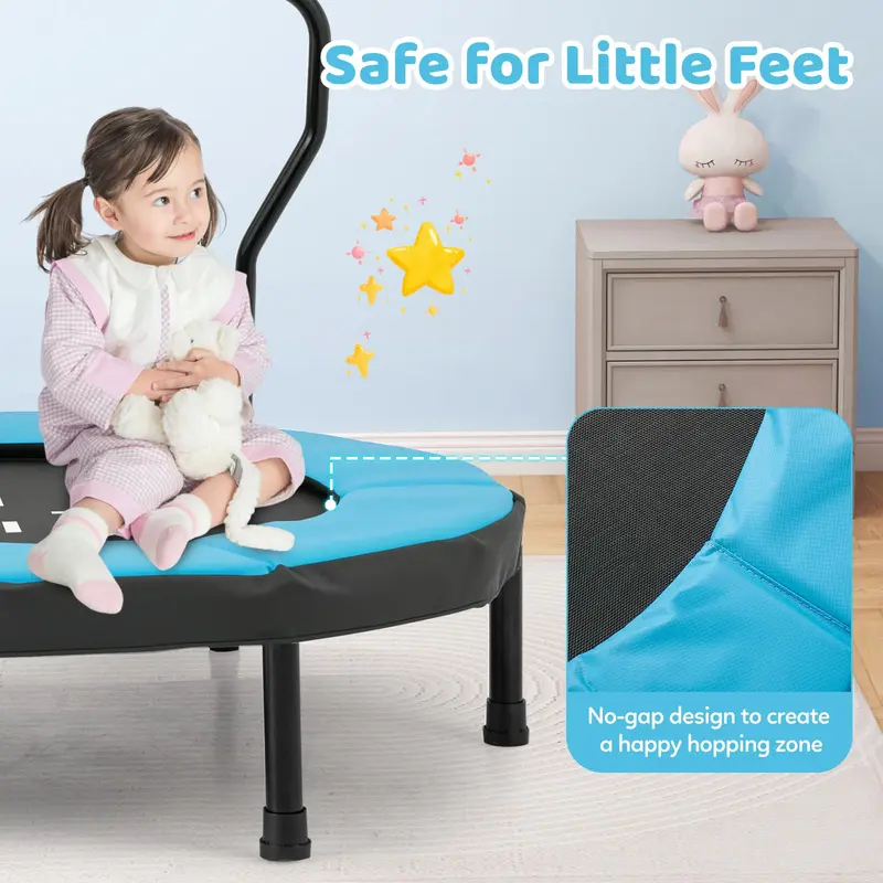Goplus 40"-Trampolin mit Schaumstoff-Griffstange und Sicherheitspolster