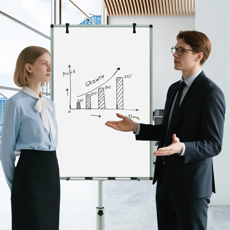 Goplus 40" x 26" höhenverstellbare Trockenlöschtafel auf Rollen mit runder, stabiler Standfußkonstruktion