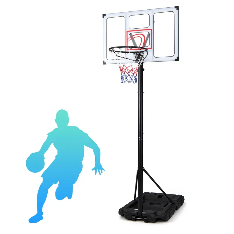 Goplus 4,1–10 ft verstellbarer Basketballkorb für den Außenbereich mit bruchsicherer PC-Rückwand