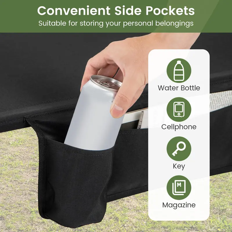 Goplus 4,3 lbs ultraleichtes faltbares Campingbett mit Tragkraft bis 150 kg