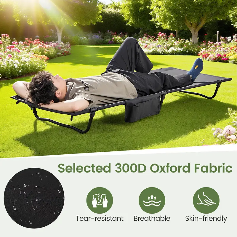 Goplus 4,3 lbs ultraleichtes faltbares Campingbett mit Tragkraft bis 150 kg