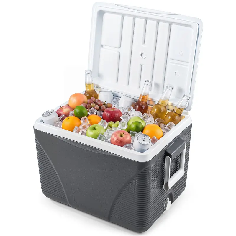 GoPlus 43,3-Quart-Tragbarer Hartkühlbox mit Griffen und 4 Getränkehaltern 2