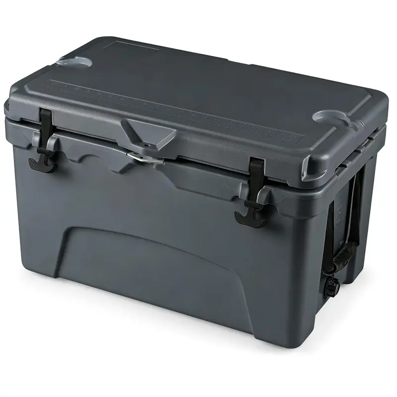 Goplus 45-Quart-Hartkühlbox mit tragbaren Griffen und Getränkehaltern für Camping, Angeln und Strand