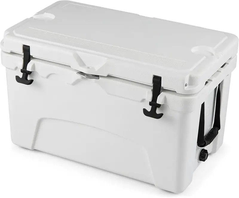 Goplus 45-Quart-Hartkühlbox mit tragbaren Griffen und Getränkehaltern für Camping, Angeln und Strand 2