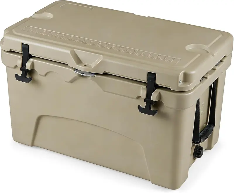 Goplus 45-Quart-Hartkühlbox mit tragbaren Griffen und Getränkehaltern für Camping, Angeln und Strand