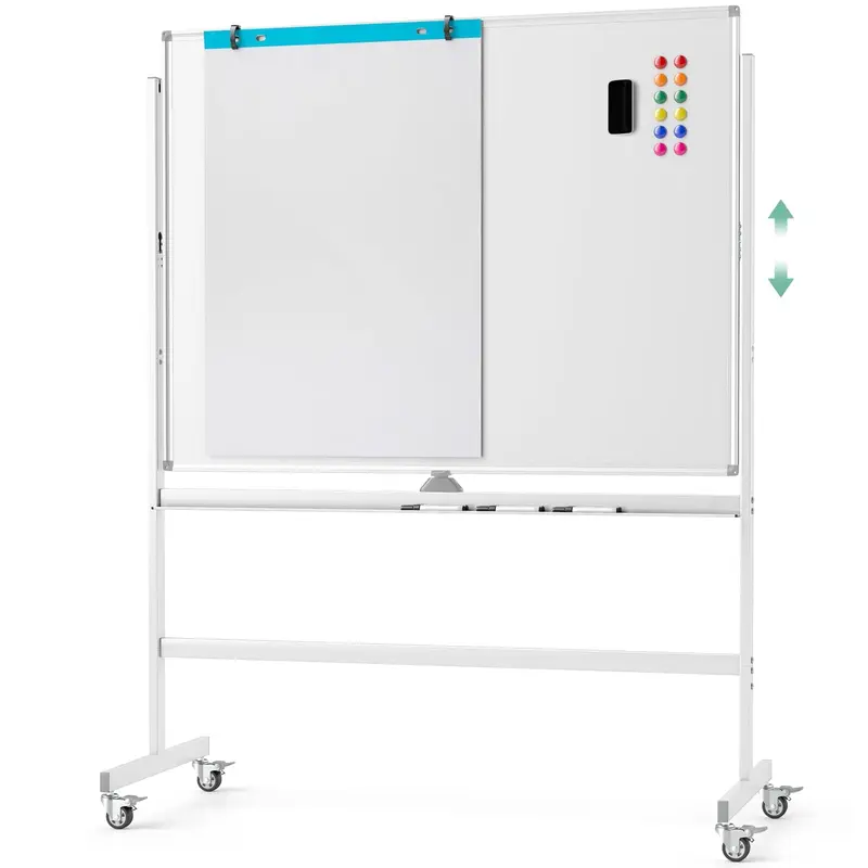 Goplus 48" x 36" doppelseitige magnetische Whiteboard-Tafel mit Flipchart