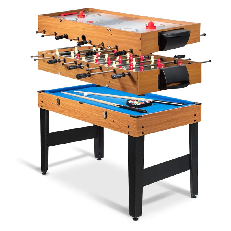GoPlus 48-Zoll-Spieletisch, 3-in-1-Kombinationstisch mit Erwachsenen-Fußballtisch
