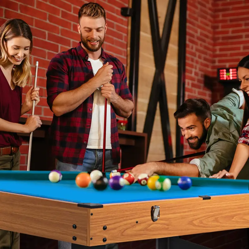 GoPlus 48-Zoll-Spieletisch, 3-in-1-Kombinationstisch mit Erwachsenen-Fußballtisch 2