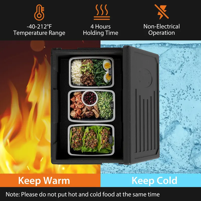 Goplus 49-Qt-Top-Load-Stapelbarer Heißbox mit integrierten Griffen für Camping, Catering und Buffets 2