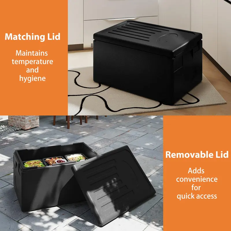 Goplus 49-Qt-Top-Load-Stapelbarer Heißbox mit integrierten Griffen für Camping, Catering und Buffets