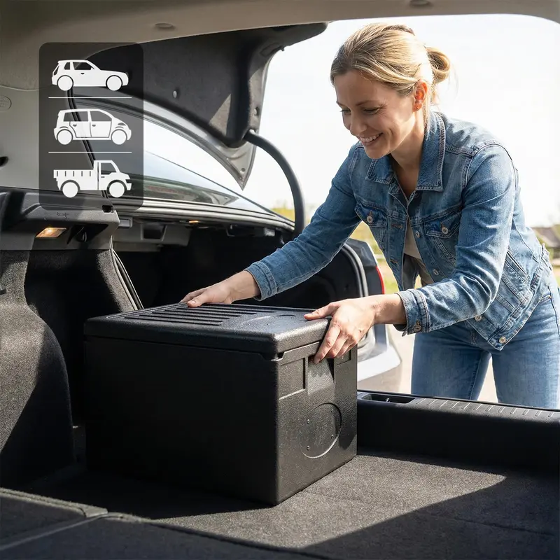Goplus 49-Qt-Top-Load-Stapelbarer Heißbox mit integrierten Griffen für Camping, Catering und Buffets