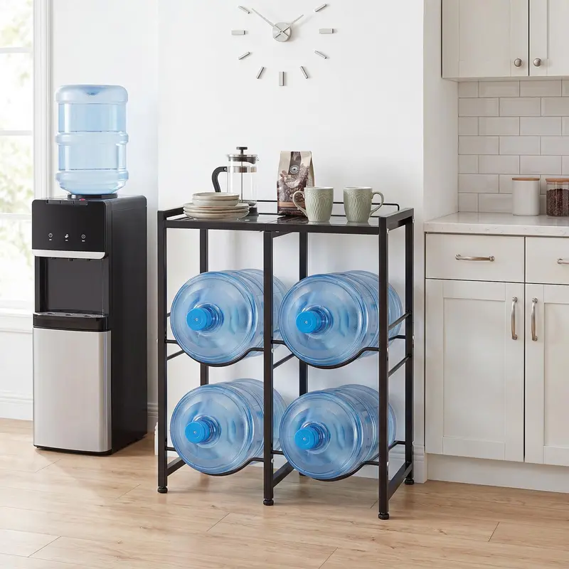 GoPlus 5-Gallonen-/18,9-L-Wasserkanisterhalter für 4 Flaschen (Großes oberes Fach) 2