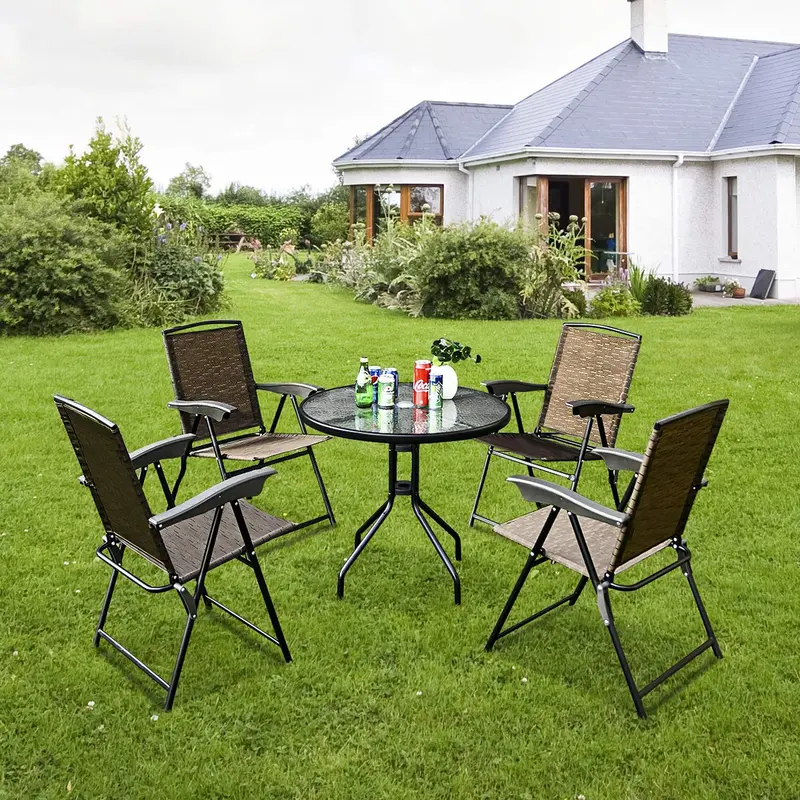 Goplus 5-teiliges Bistro-Set für den Außenbereich