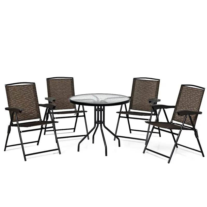 Goplus 5-teiliges Bistro-Set für den Außenbereich
