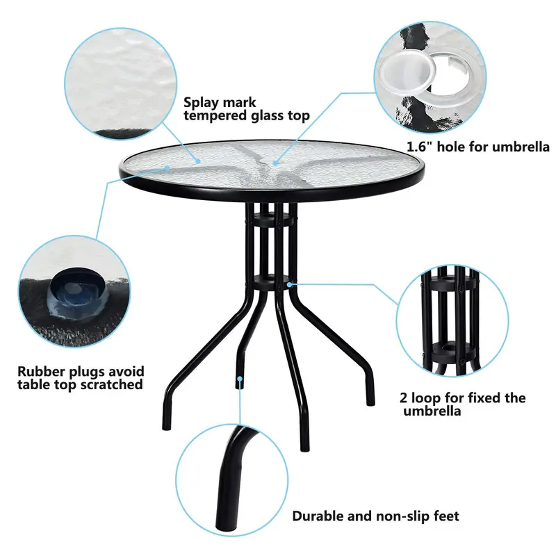 Goplus 5-teiliges Bistro-Set für den Außenbereich