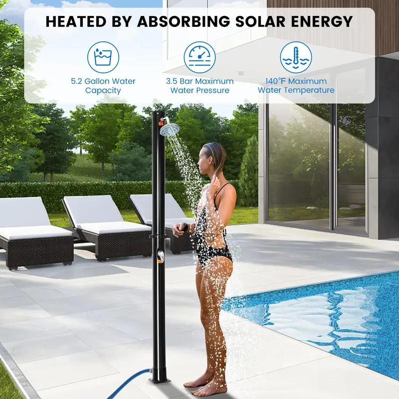 GoPlus 5,3-Gallonen-Solar-Dusche für den Außenbereich