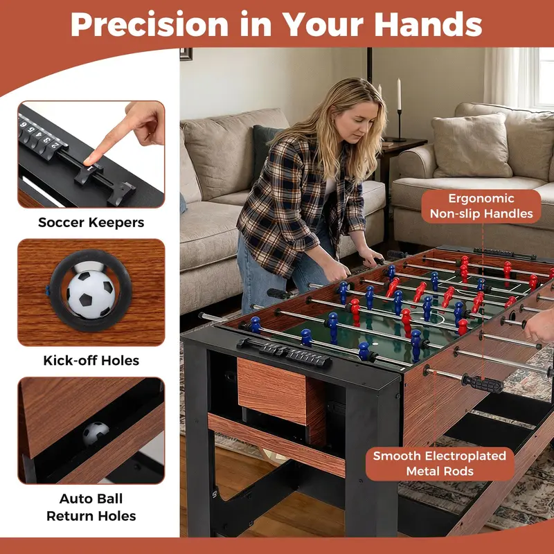 Goplus 54" Full-Size Foosball- und Billard-Kombinationstisch | Indoor-/Outdoor-Kombi-Arcade-Tisch