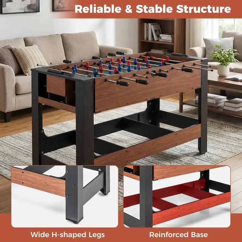 Goplus 54" Full-Size Foosball- und Billard-Kombinationstisch | Indoor-/Outdoor-Kombi-Arcade-Tisch