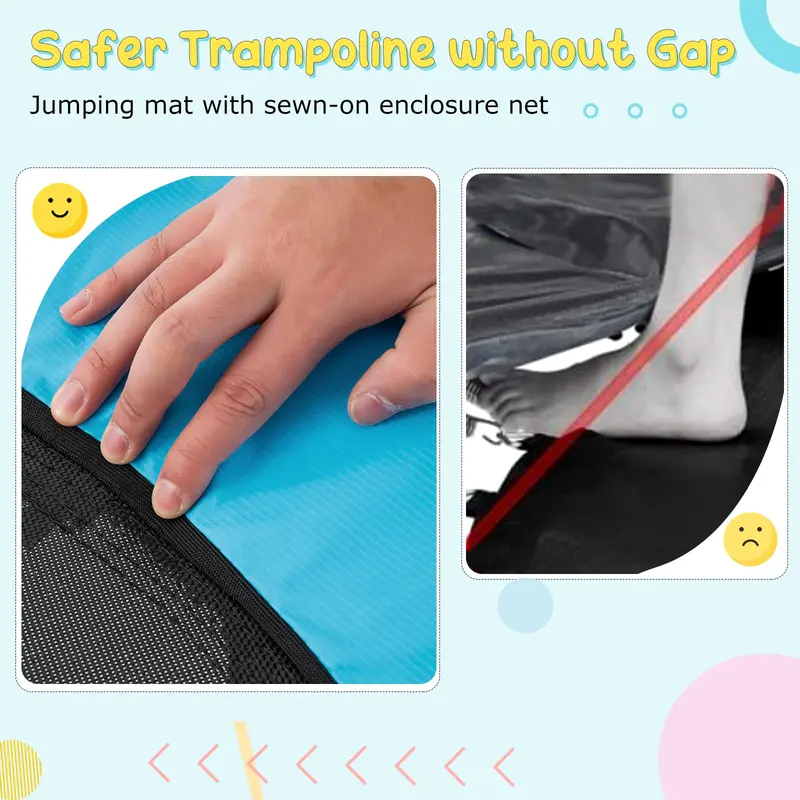 Goplus 55" Trampolin für Kinder, ASTM-zertifiziertes Mini-Trampolin für Kleinkinder mit Sicherheitsnetz