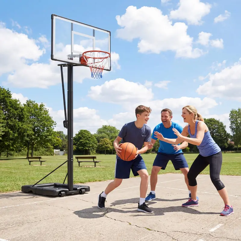 Goplus 5,6–10 Fuß verstellbarer tragbarer Basketballkorb für Erwachsene – für Außenbereich, Garten und Auffahrt