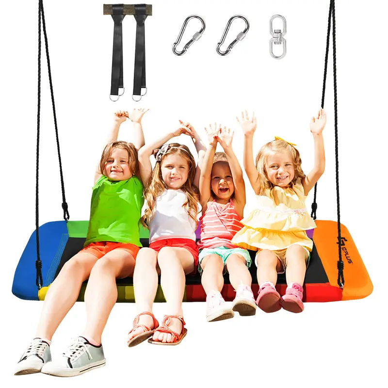 Goplus 700 lb (ca. 318 kg) große rechteckige Baumhängematte mit Plattform, 152 cm, für Kinder und Erwachsene