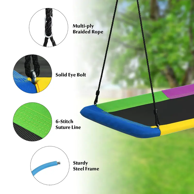 Goplus 700 lb (ca. 318 kg) große rechteckige Baumhängematte mit Plattform, 152 cm, für Kinder und Erwachsene