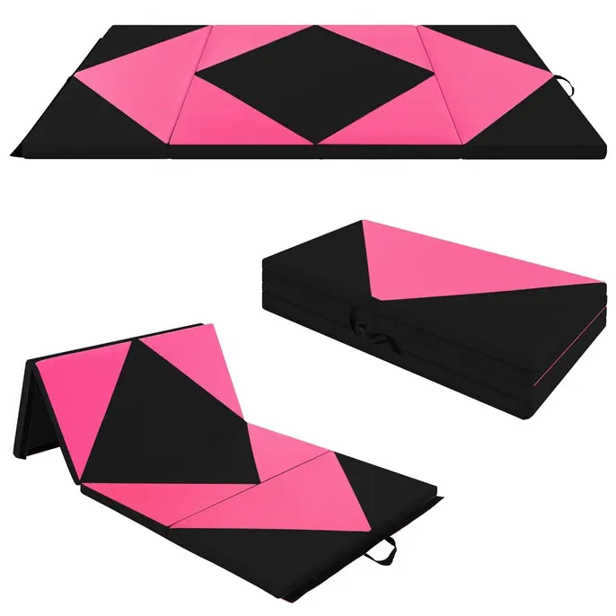 Goplus 8' x 4' x 2" klappbare Turnmatte mit Tragegriffen und Klettverschluss