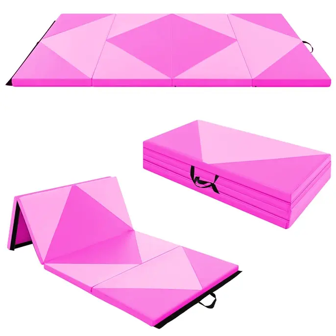 Goplus 8' x 4' x 2" klappbare Turnmatte mit Tragegriffen und Klettverschluss