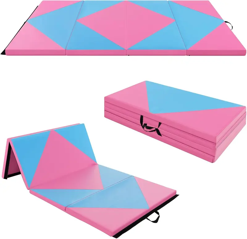 Goplus 8' x 4' x 2" klappbare Turnmatte mit Tragegriffen und Klettverschluss