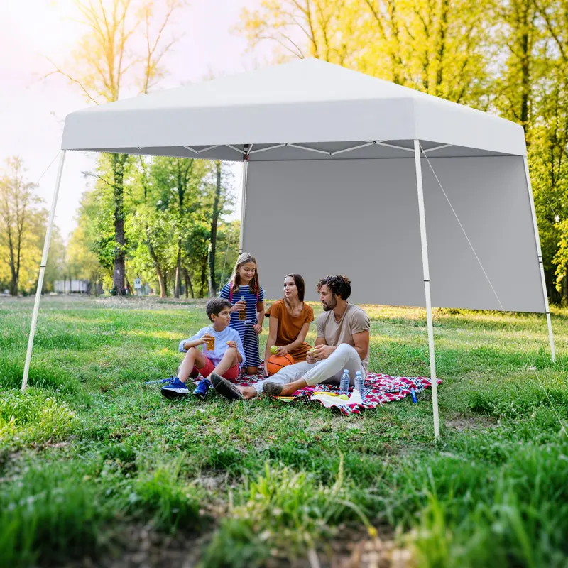 Goplus 8 × 8 ft (ca. 2,4 × 2,4 m) Pop-up-Partyzelt mit einer Seitenwand 2