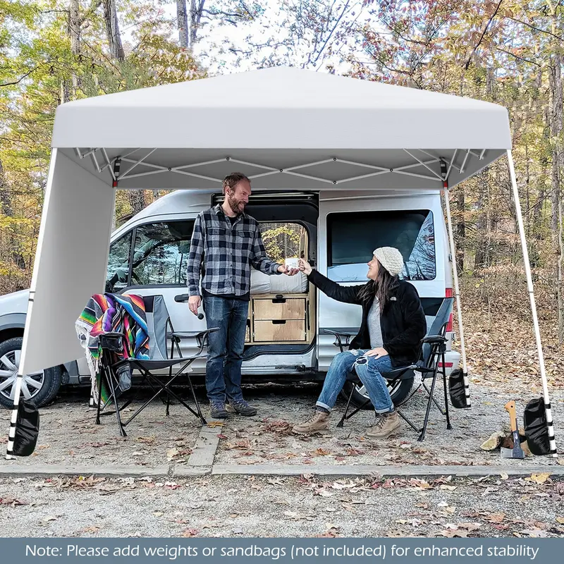 Goplus 8 × 8 ft (ca. 2,4 × 2,4 m) Pop-up-Partyzelt mit einer Seitenwand
