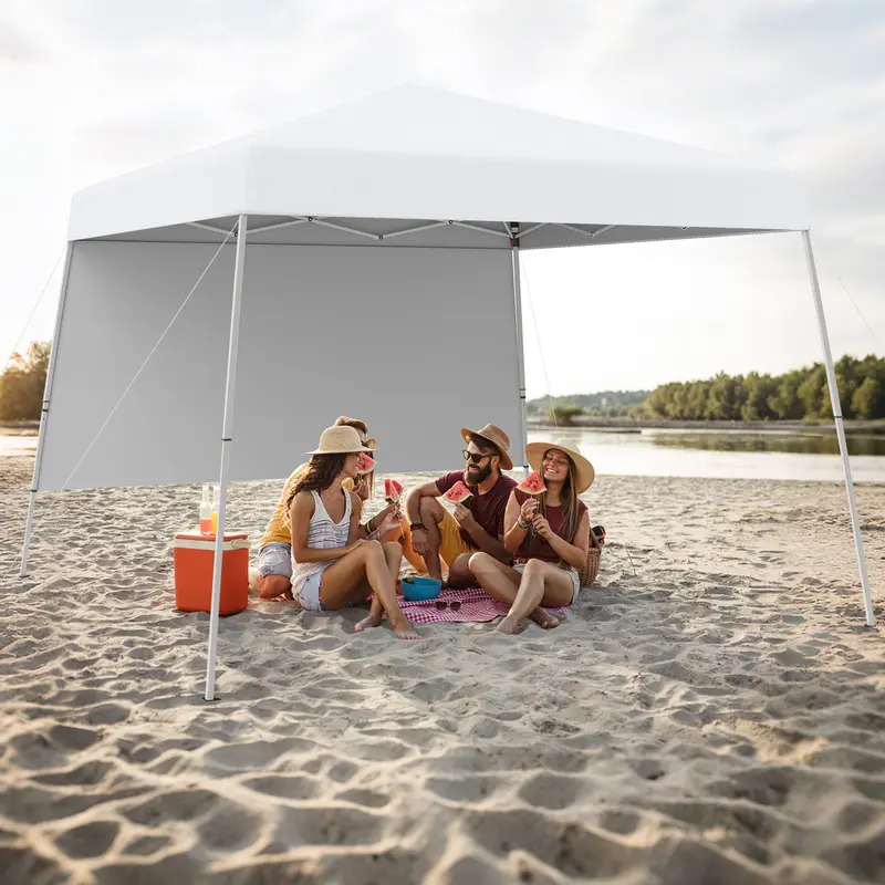 Goplus 8 × 8 ft (ca. 2,4 × 2,4 m) Pop-up-Partyzelt mit einer Seitenwand