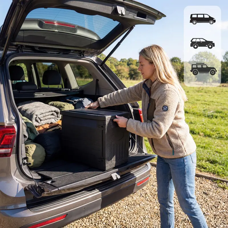 Goplus 91-Qt-isoliertes Lebensmittel-Pan-Trägergerät | Leichtes Frontlade-Lebensmittel-Warmhalte- und Kühlgerät