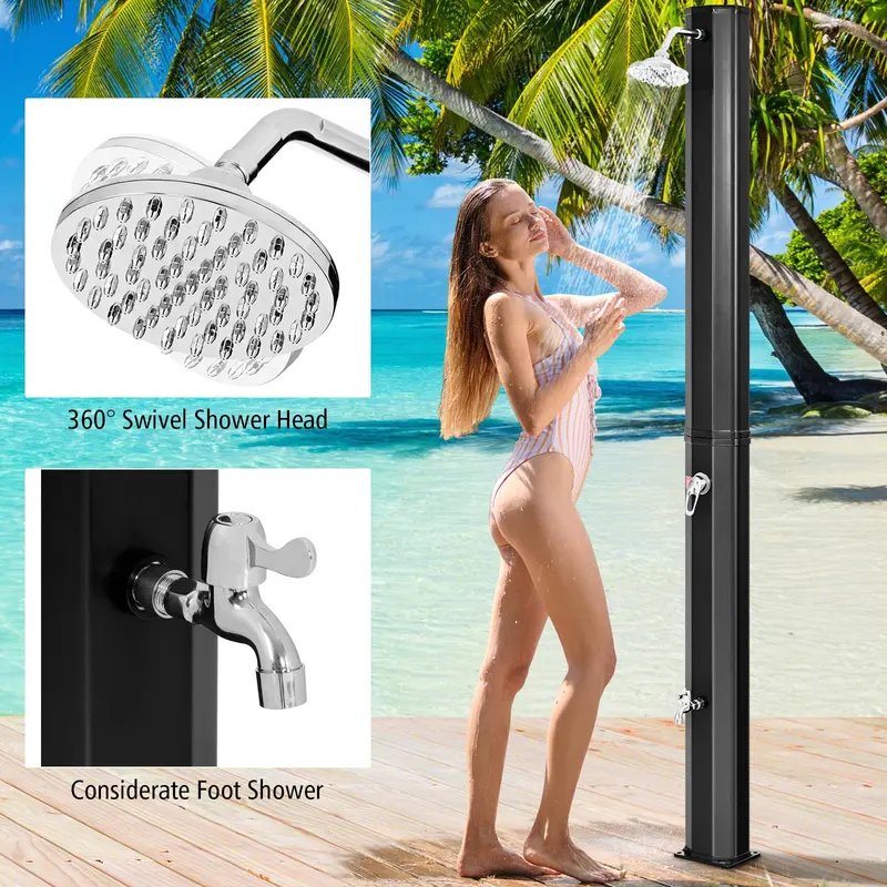 GoPlus 9,3-Gallonen-Solar-Dusche für den Außenbereich