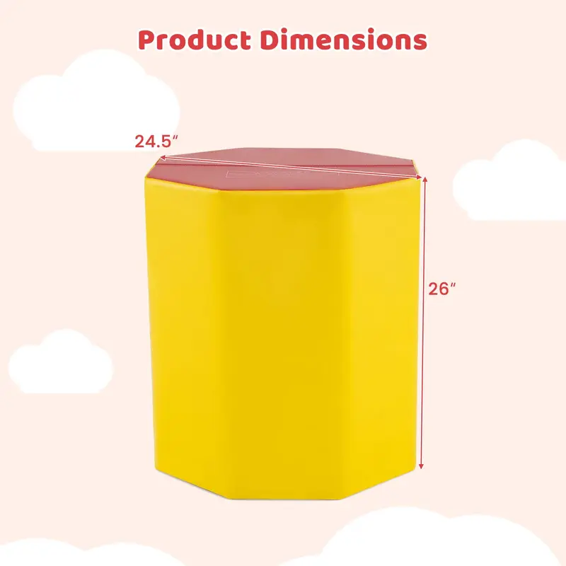 Goplus-Acht-Eck-Turnmatte für Gymnastik, 24,5" x 26"