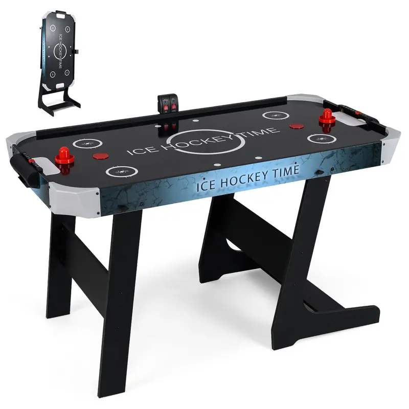 GoPlus Air-Hockey-Arcade-Spiel-Tisch, 142 cm (56 Zoll), mit digitalem LED-Punktzähler