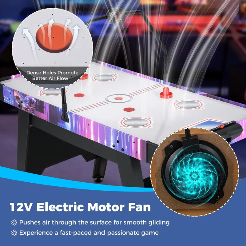 GoPlus Air-Hockey-Arcade-Spiel-Tisch mit digitalem LED-Punktzähler für zu Hause und Büro