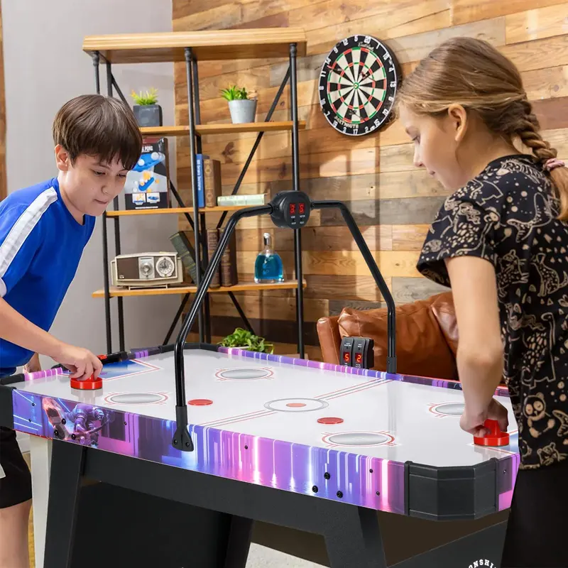 GoPlus Air-Hockey-Arcade-Spiel-Tisch mit digitalem LED-Punktzähler für zu Hause und Büro