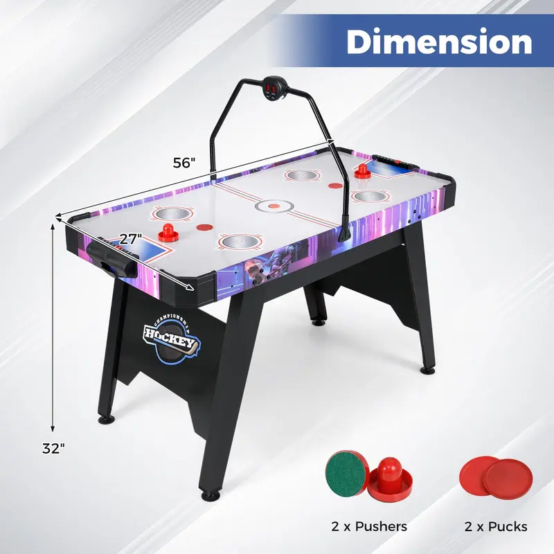 GoPlus Air-Hockey-Arcade-Spiel-Tisch mit digitalem LED-Punktzähler für zu Hause und Büro
