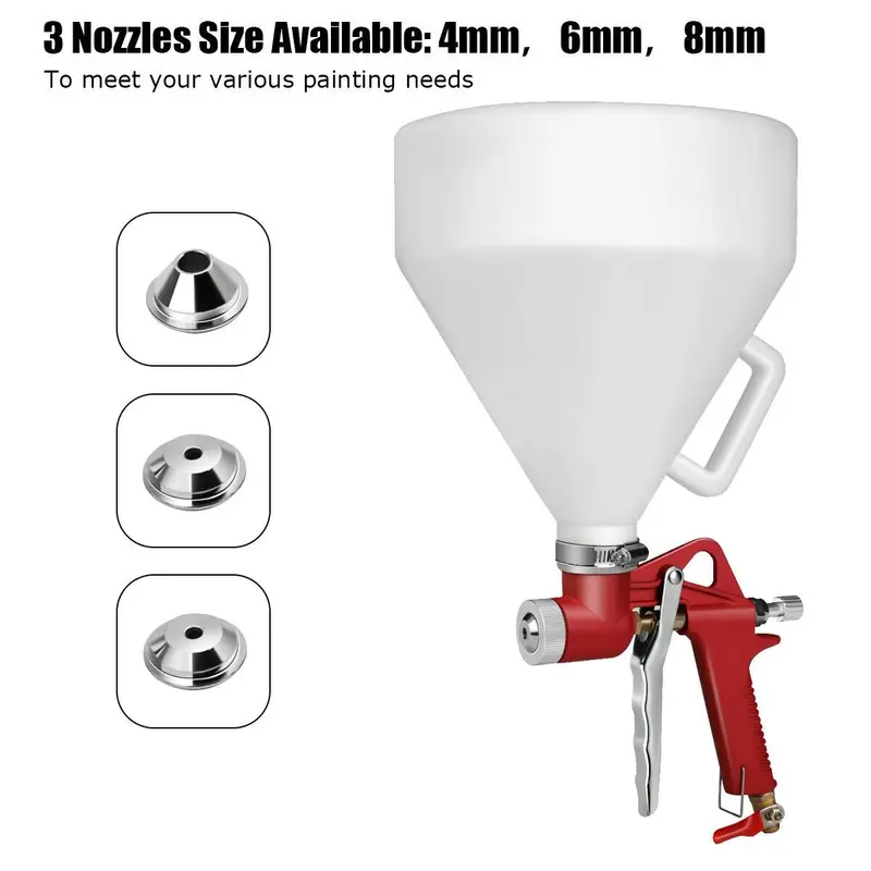 Goplus Air-Texturpistole, 5,5 Liter, für Trockenbau-Texturanstriche mit 3 Düsen (4,0 mm, 6,0 mm)