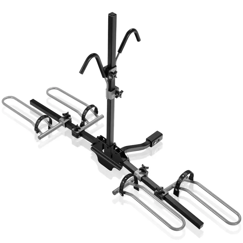 Goplus Anhängerkupplungs-Fahrradträger, klappbarer 2-Fahrrad-Plattformträger für Mountainbikes