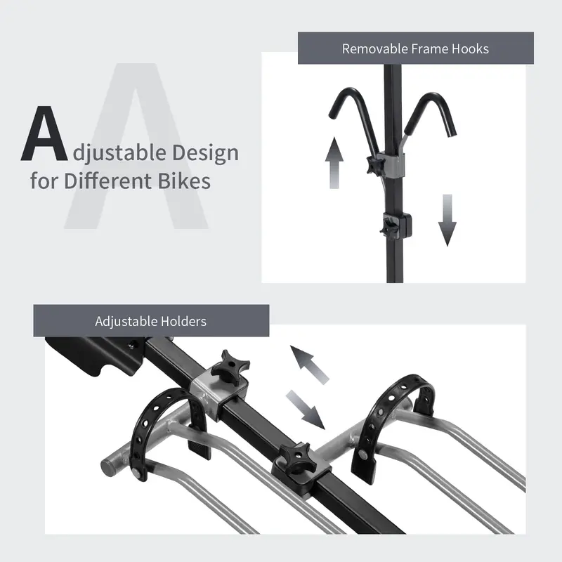 Goplus Anhängerkupplungs-Fahrradträger, klappbarer 2-Fahrrad-Plattformträger für Mountainbikes