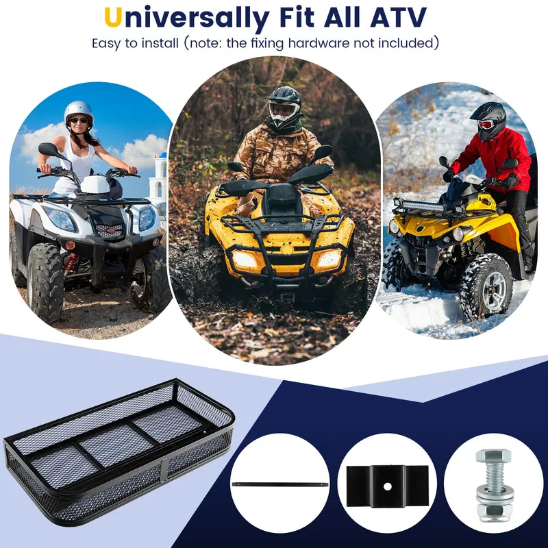 Goplus ATV-Front-Rack, universelles ATV-Aufbewahrungs-Rack, 92,7 cm × 44,5 cm × 16,5 cm (L × B × H)