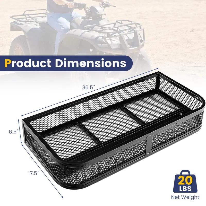 Goplus ATV-Front-Rack, universelles ATV-Aufbewahrungs-Rack, 92,7 cm × 44,5 cm × 16,5 cm (L × B × H)