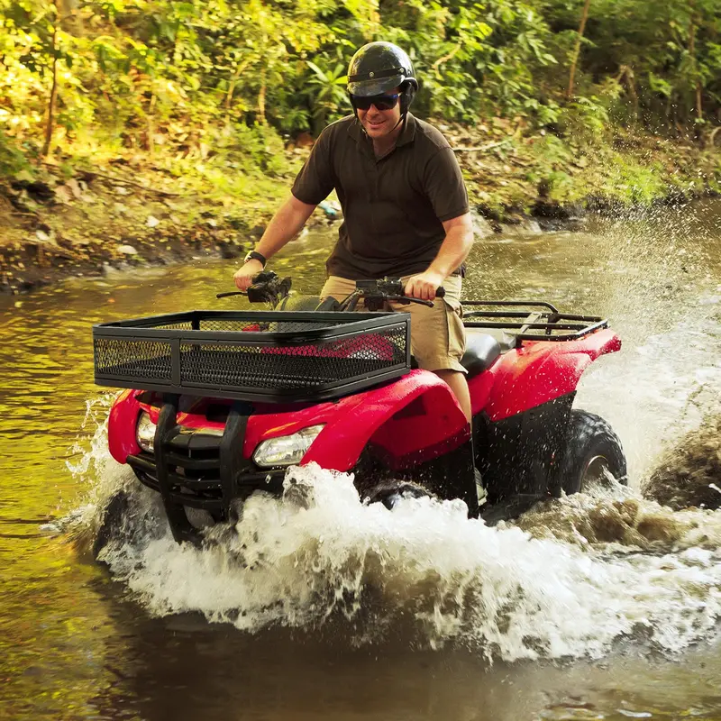 Goplus ATV-Front-Rack, universelles ATV-Aufbewahrungs-Rack, 92,7 cm × 44,5 cm × 16,5 cm (L × B × H)