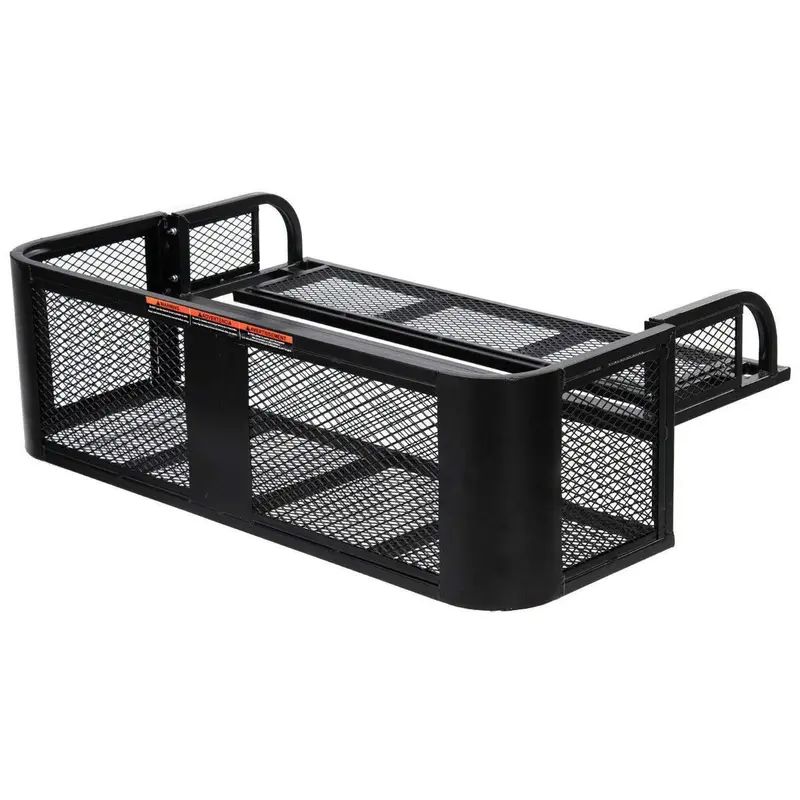 GoPlus ATV/UTV-Hintere Abwurftasche, universelle Frachtbox mit Stahlmaschen-Oberfläche (schwarz)