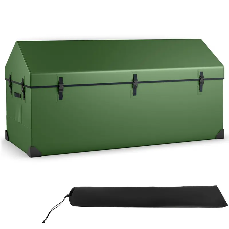 Goplus Aufbewahrungsbox für den Außenbereich, 660 Liter (174 Gallonen), wetterfest, mit praktischen Griffen