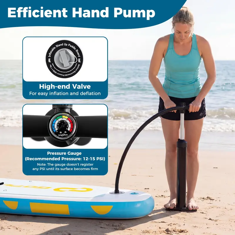 Goplus aufblasbares Stand-Up-Paddleboard (SUP), 335 cm, mit Zubehörpaket