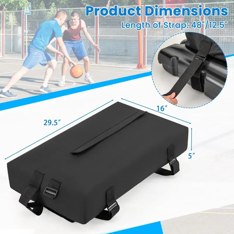 Goplus Basketball-Korb-Sandbeutel – Indoor/Outdoor, schweres Gewichtsanker mit beschwertem Boden für tragbare Basketball-Körbe