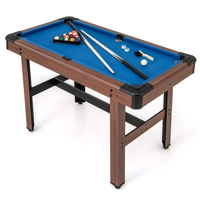 Goplus Billardtisch, 122 cm (48 Zoll), Holz-Billardtisch mit 2 Queues, 16 Kugeln, 2 Kreiden, Dreieck und Bürste